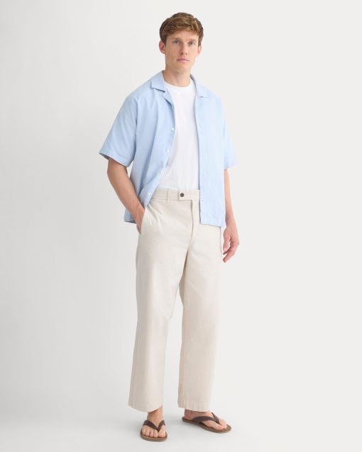 Cropped Slub Trouser | Peyote