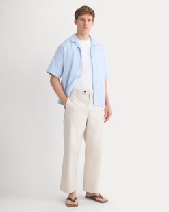 Cropped Slub Trouser | Peyote