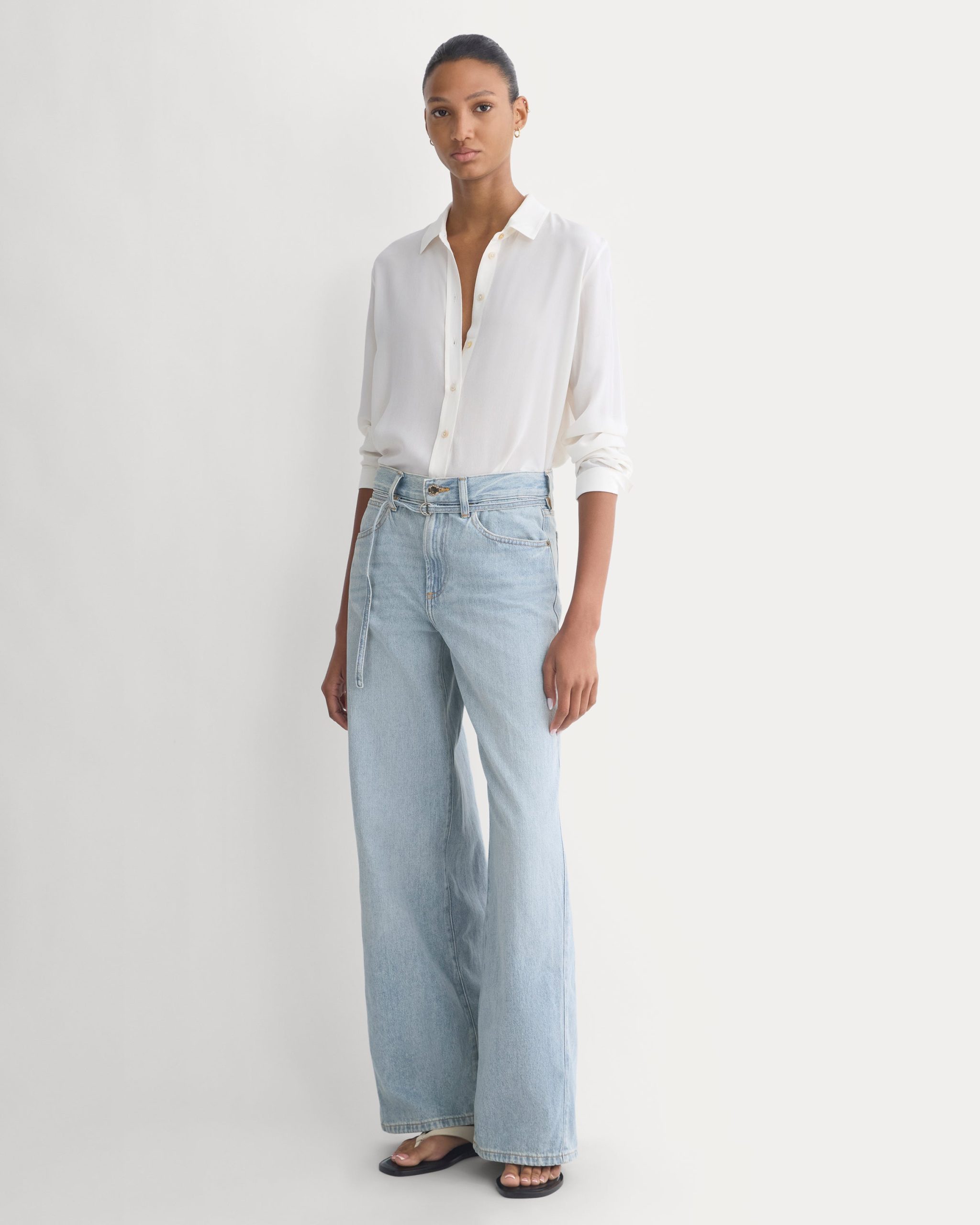 Lightweight Loose Wide-Leg Jean | Light Indigo | Regular
