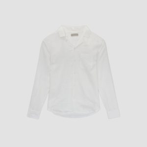 Alternative view of The Relaxed Linen Long-Sleeve Shirt | White