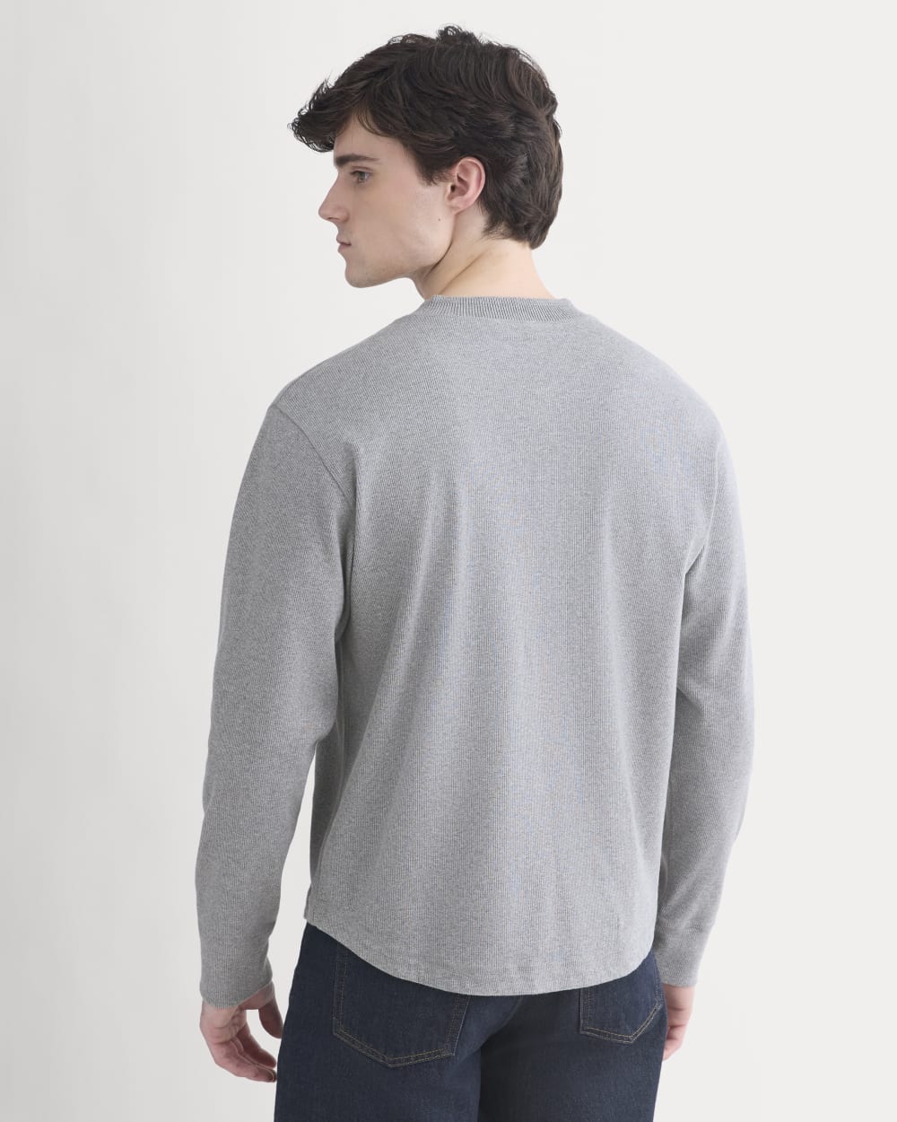 Vintage Rib Henley | Vintage Heather Grey - Image 6