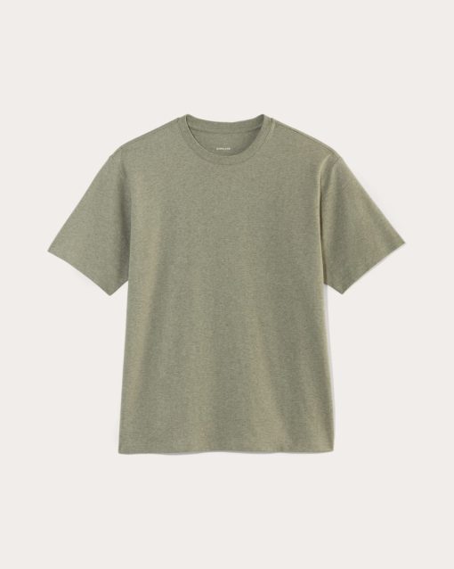 Alternative view of The Premium-Weight Relaxed Crew | Uniform | Heather Sage Green