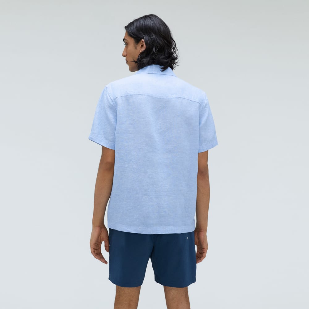 The Resort Shirt in Linen | Light Blue - Image 3
