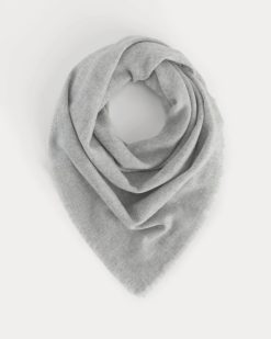 The Cashmere Feather Scarf | Heathered Grey