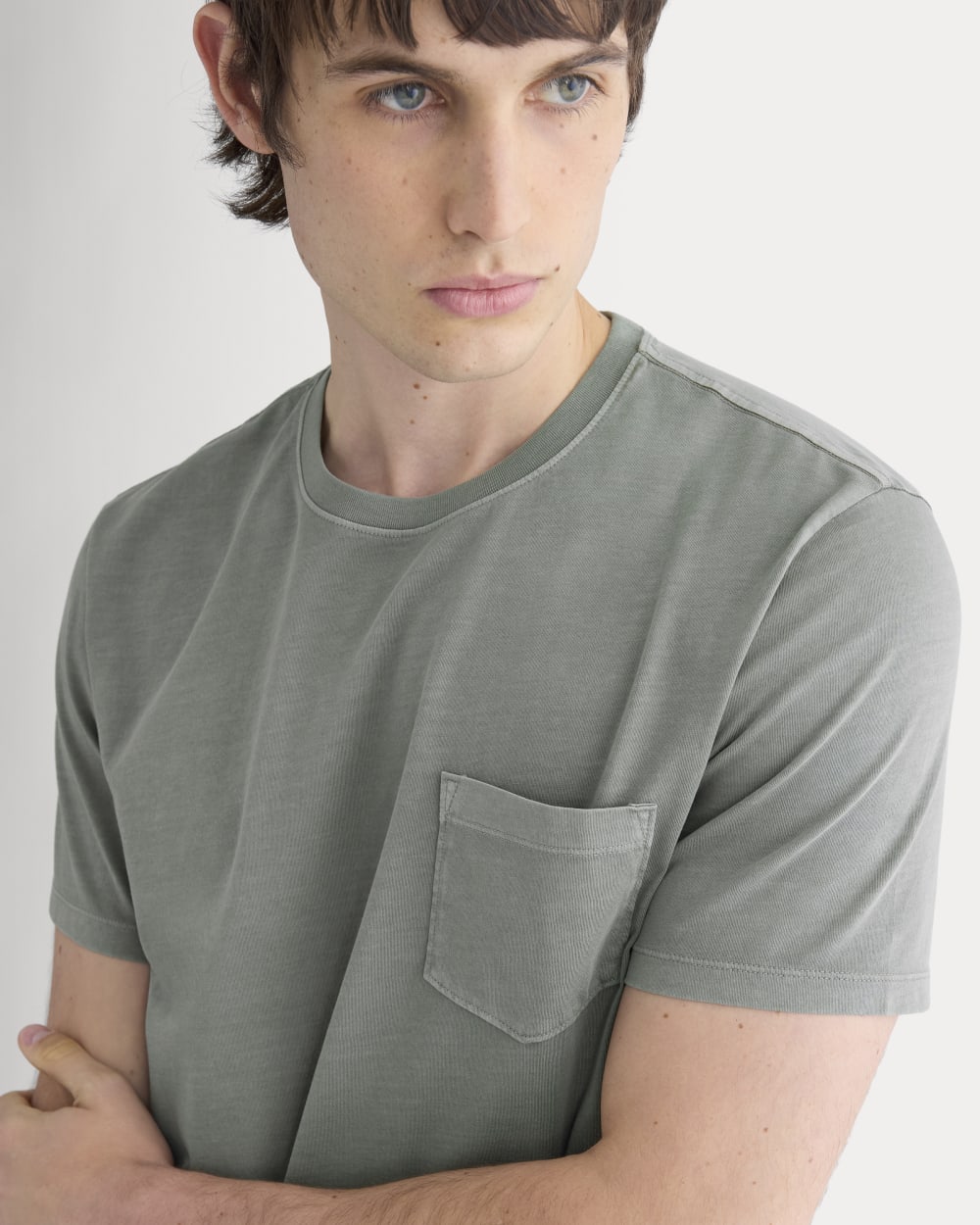 The Essential Organic Garment-Dyed Crew | Agave Green - Image 5