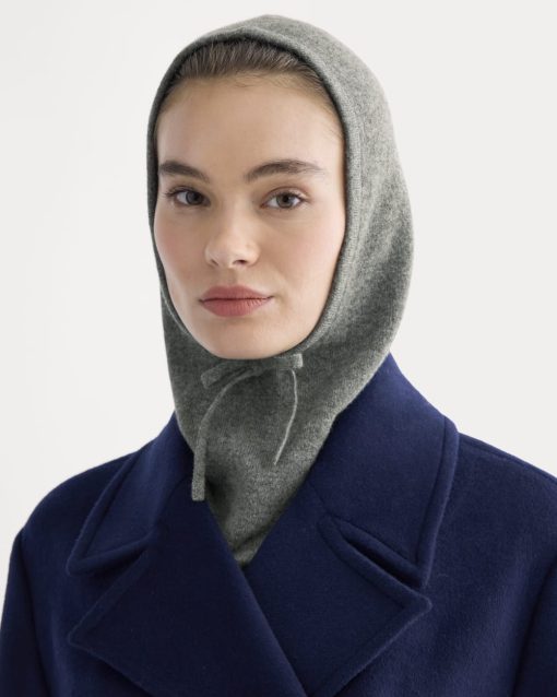 Alternative view of Cashmere Hood | Heather Charcoal