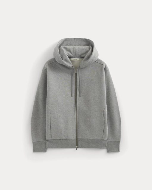 Alternative view of Luxe Fleece Full-Zip Hoodie | Vintage Heather Grey