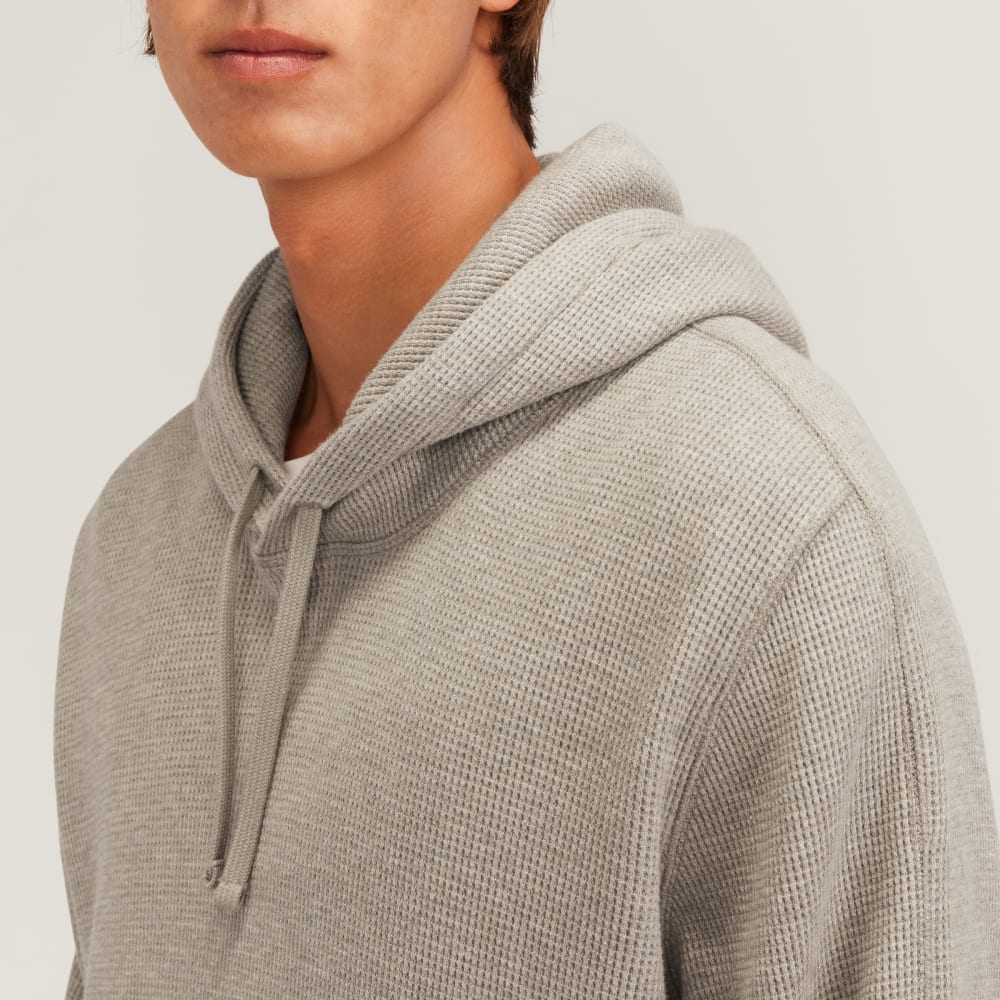 The Waffle-Knit Hoodie | Heathered Oatmeal - Image 4