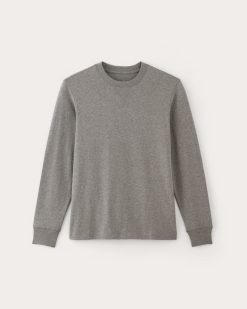 Alternative view of The Premium-Weight Relaxed Crew | Heathered Mid-Grey
