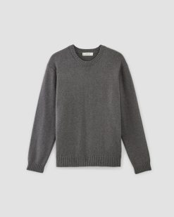 Alternative view of The Classic Sweater in Everyday Cotton | Heathered Charcoal