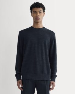 The Cotton Linen Pullover | Navy