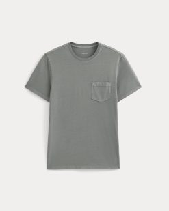 Alternative view of The Essential Organic Garment-Dyed Crew | Agave Green