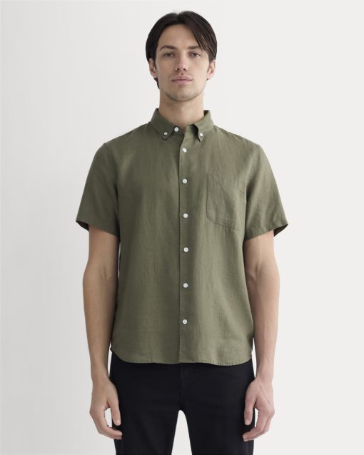 The Classic Short-Sleeve Shirt in Linen | Kalamata