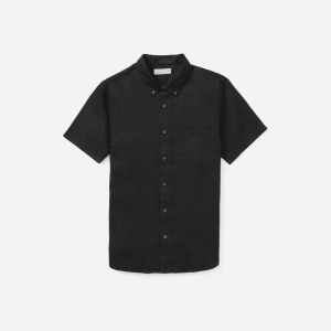 Alternative view of The Classic Short-Sleeve Shirt in Linen | Black