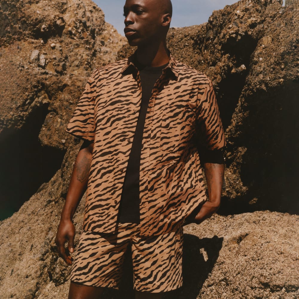 The ReNew Swim Short | Tiger Stripe Toasted Coconut - Image 7