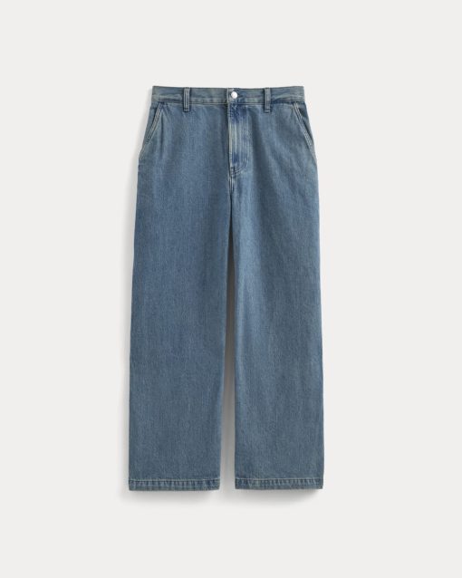 Alternative view of Baggy Rigid Jean | Mid Indigo | 32