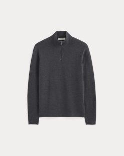 Alternative view of The No-Sweat Quarter-Zip | Heathered Ash