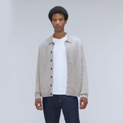 The Merino-Blend Sweater Polo |  Heathered Grey