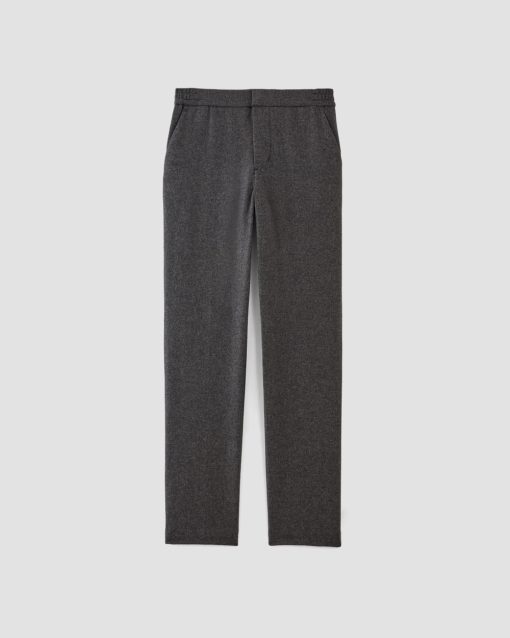 Alternative view of The Wool Flannel Pant | Heather Charcoal