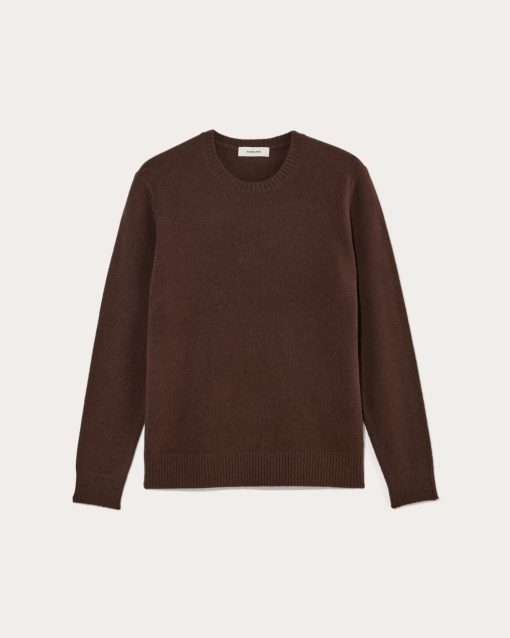 Alternative view of The Premium Merino Crew Neck Sweater | Heather Mahogany