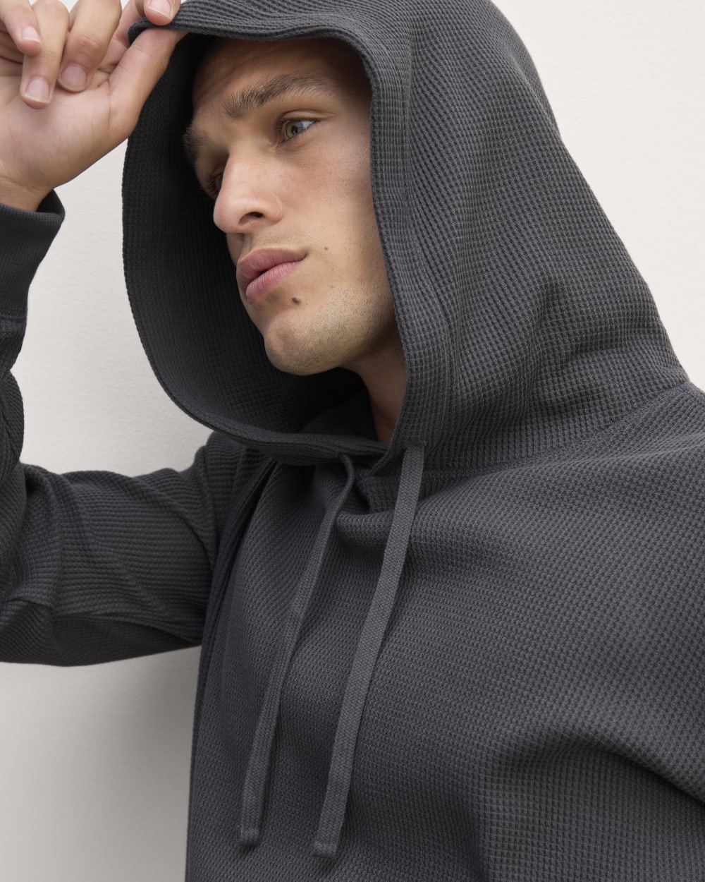The Waffle-Knit Hoodie | Graphite - Image 4