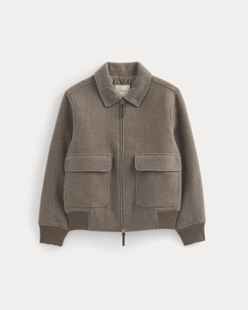 Alternative view of ReWool Flight Jacket | Heather Taupe