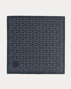 Alternative view of Everlane x Peace & Quiet Silk Bandana |  Navy