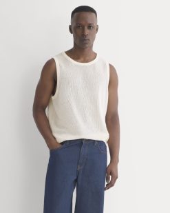 Textured Knit Tank | Bone