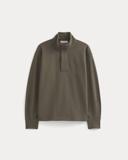 Alternative view of Off-Duty Terry Pullover | Olive Night