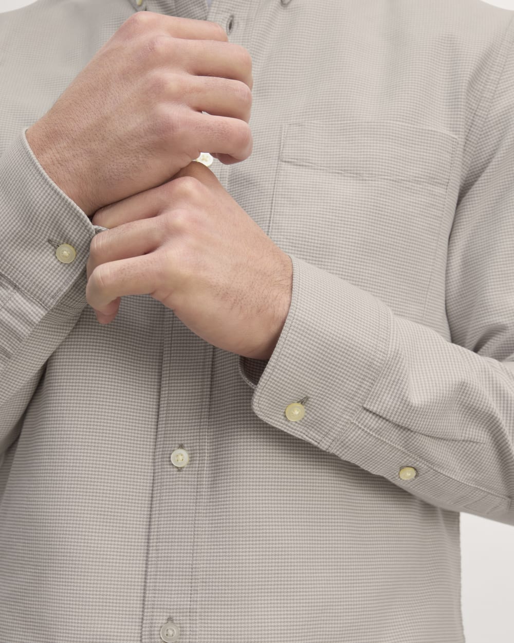 The Slim Oxford Shirt | Gray Houndstooth | Standard - Image 5