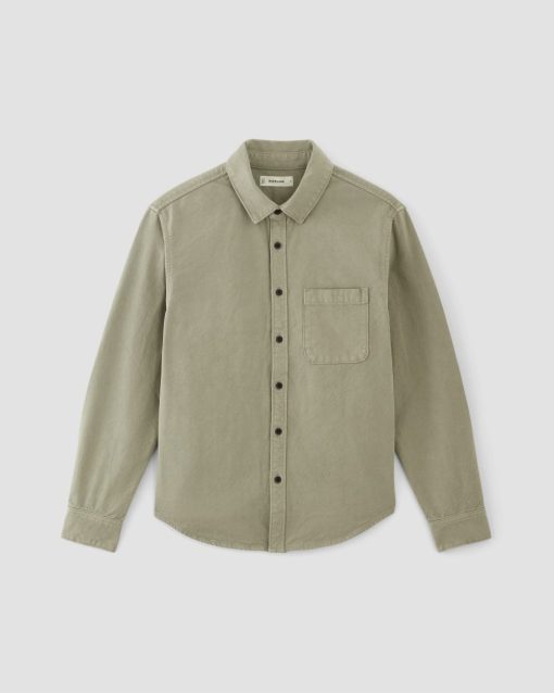 Alternative view of The Canvas Organic Cotton Overshirt | Sage Green