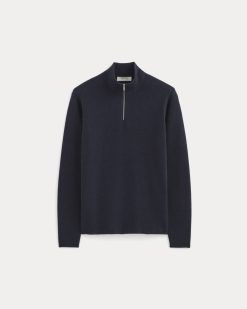 Alternative view of The No-Sweat Quarter-Zip | Heathered Midnight