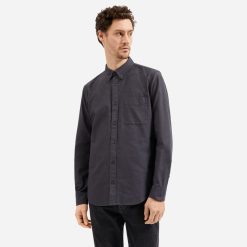 Alternative view of The Slim-Fit Japanese Oxford | Slate Grey | Regular