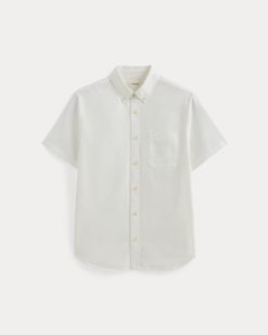 Alternative view of The Organic Short Sleeve Oxford Shirt | White