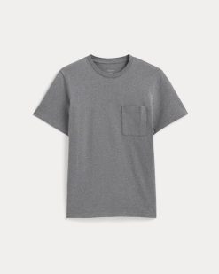 Alternative view of The Premium-Weight Pocket Tee | Uniform | Mid Heathered Grey