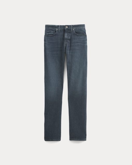 Alternative view of Straight-Leg Stretch Jean | Dark Indigo