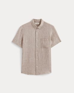 Alternative view of The Classic Short-Sleeve Shirt in Linen | Burlwood Chambray