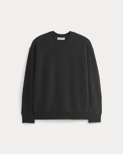 Alternative view of Twill Terry Jacquard Crew Sweatshirt | Black