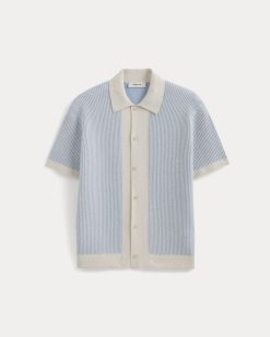Alternative view of Button-Down Resort Polo | Light Heathered Oat/Open Air