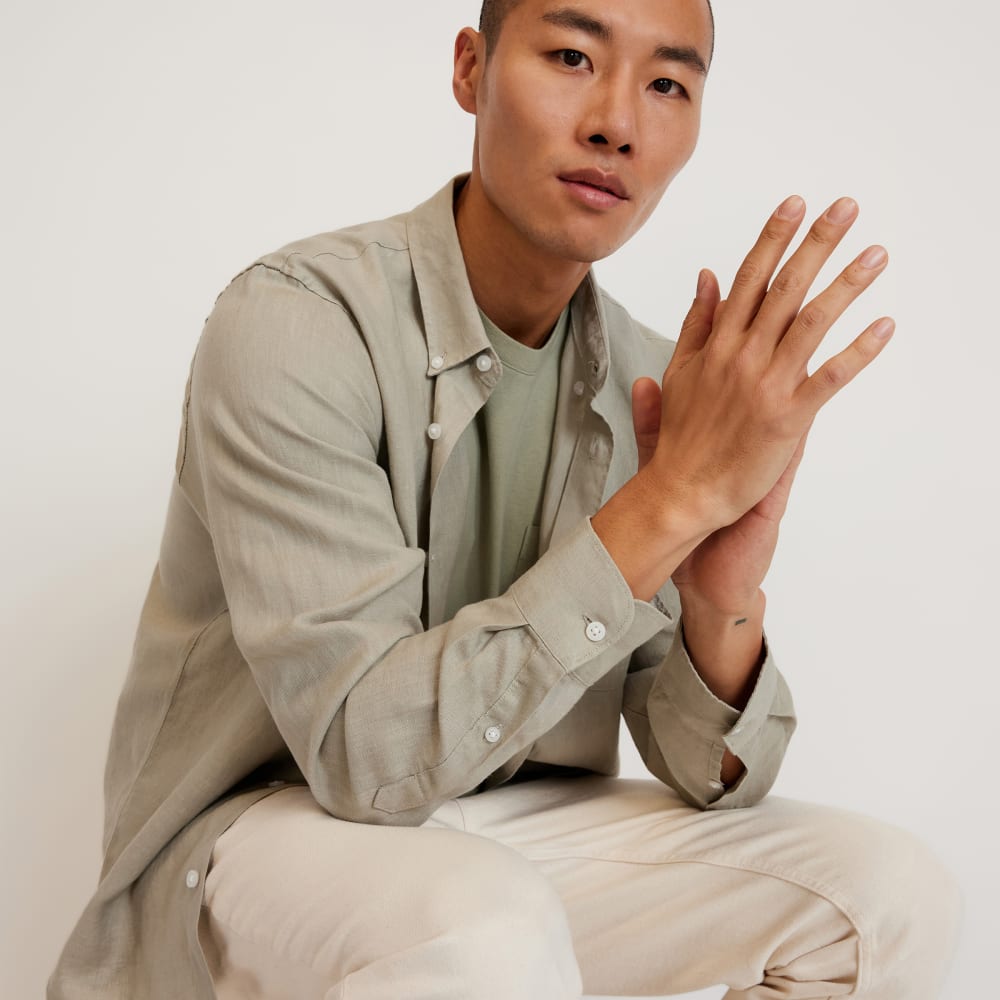 The Classic Shirt in Linen | Seagrass - Image 4
