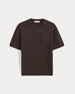 Alternative view of Textured Knit Tee | Coffee Bean