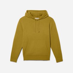 Alternative view of The Felted Merino Hoodie | Golden Palm
