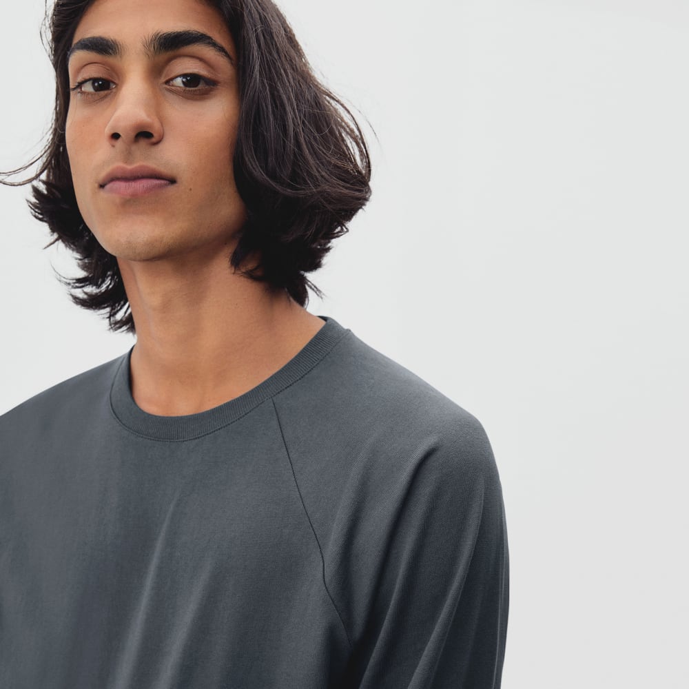 The Premium-Weight Long-Sleeve Crew | Uniform | Slate - Image 3