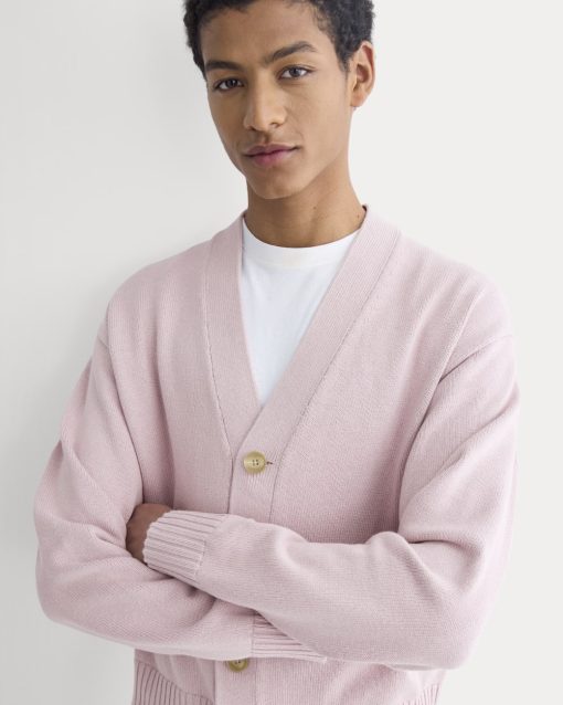 Cropped Cardigan in Everyday Cotton | Burnished Lilac