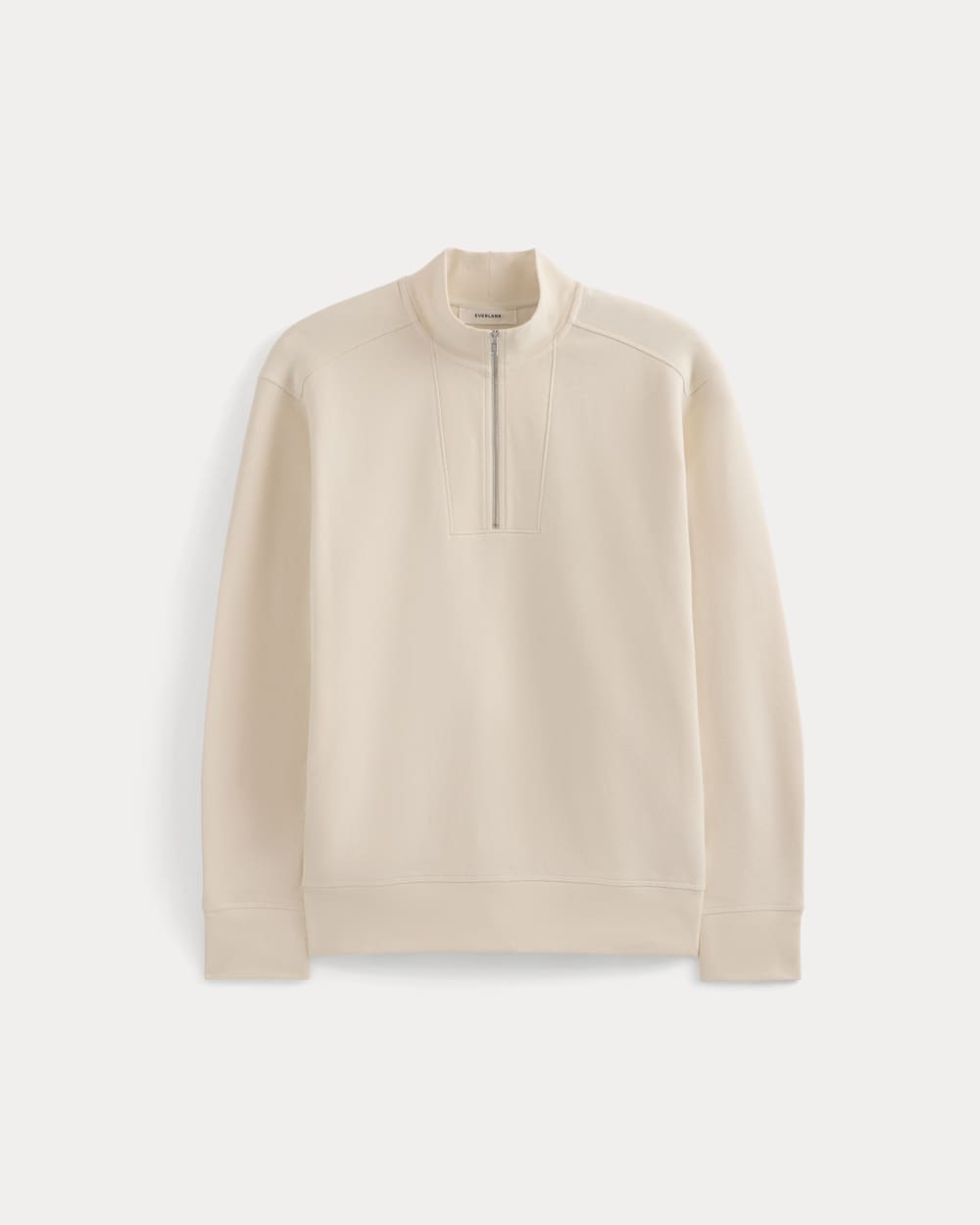 Lightweight Terry Zip Pullover | Parchment - Image 2