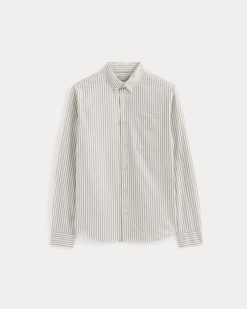 Alternative view of The Classic Oxford Shirt | Bone/Navy | Standard