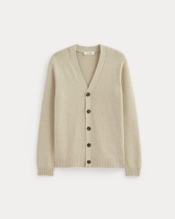 Alternative view of The Classic Cardigan in Everyday Cotton | Desert Sand / Natural