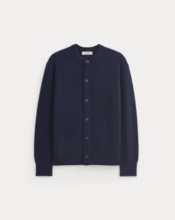 Alternative view of Luxe Merino Crew Cardigan | Deep Navy