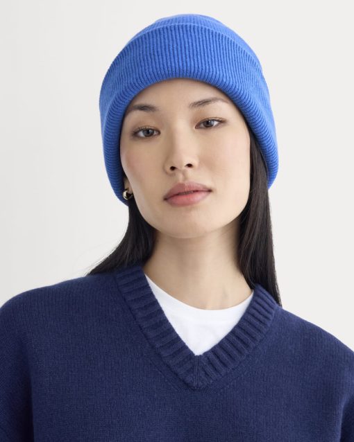 Alternative view of The Cabin Beanie | Classic Blue