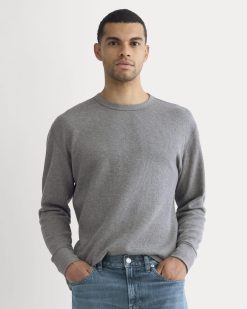Thermal Crew in Cozy Waffle | Heathered Charcoal